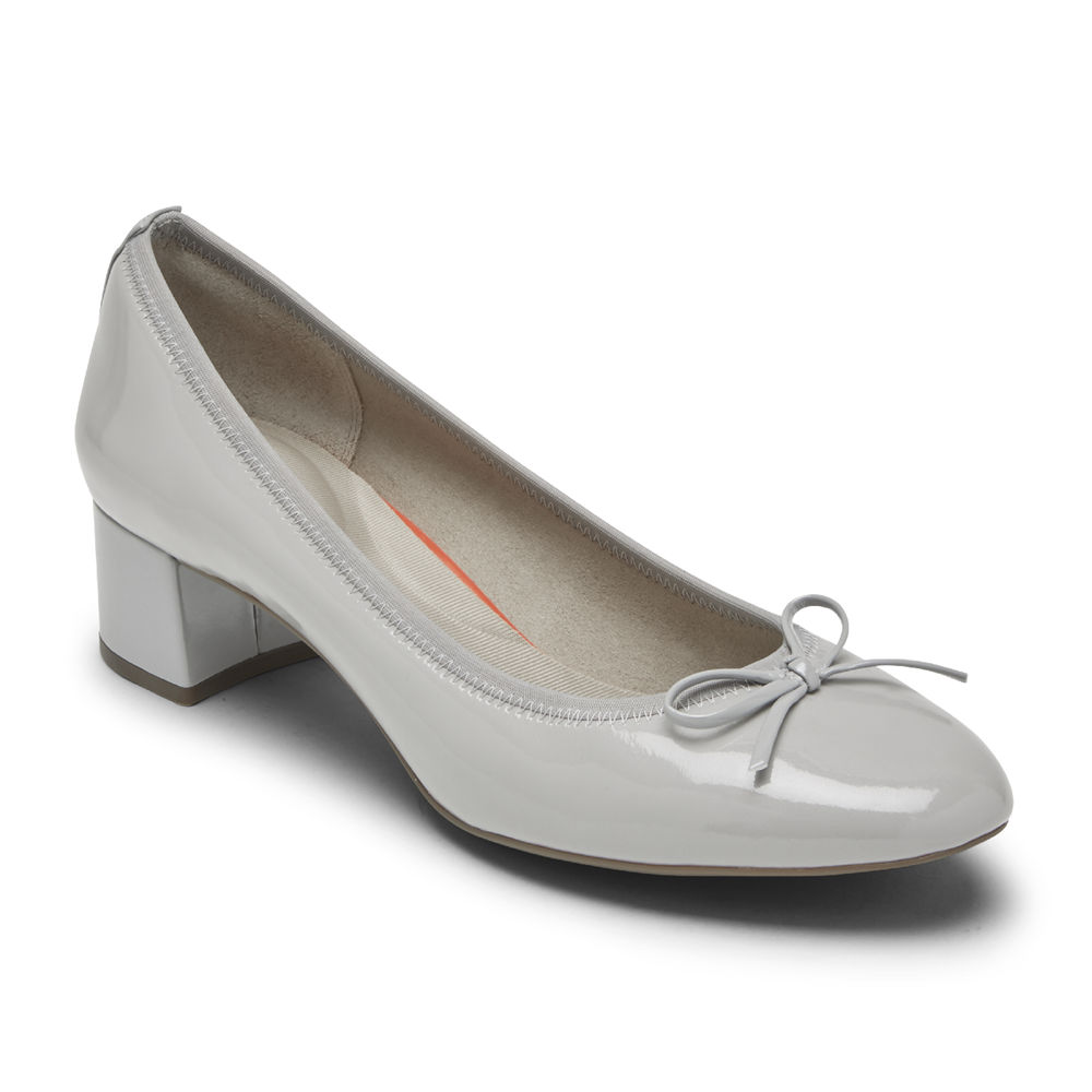 Rockport Womens Pumps Grey - Total Motion Sydney Bow - UK 423-IMCZEF